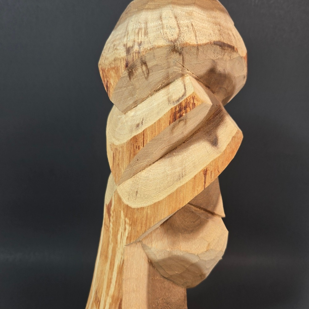 Vintage Winston Nassau Bahamas Hand Carved Wood Bust Sculpture Turban  13.5" - Picture 10 of 14